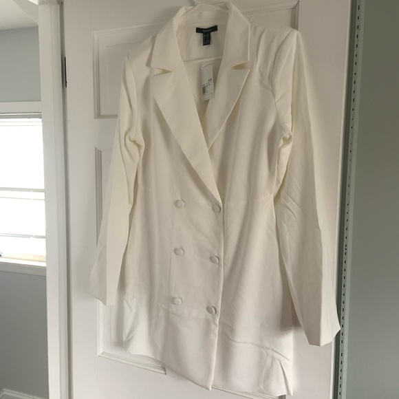Ivory Double-Breasted Blazer Dress - Picture 1 of 2